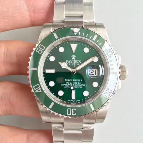 Replica Rolex Submariner Date 116610LV 2018 N V8S Stainless Steel Green Dial Swiss 3135