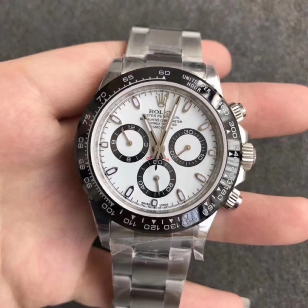 Replica Rolex Daytona Cosmograph 116500LN N Stainless Steel White Dial Swiss 7750 Run 6@SEC