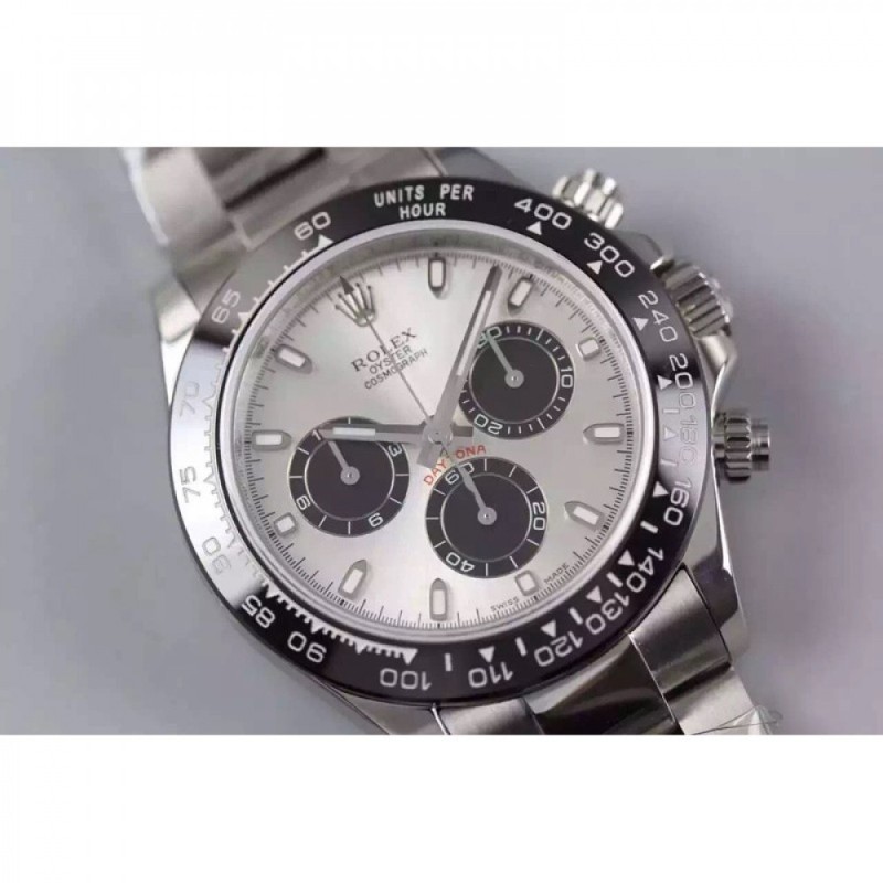 Replica Rolex Daytona Cosmograph 116506LN JF Stainless Steel Silver Dial Swiss 7750 Run 6@SEC