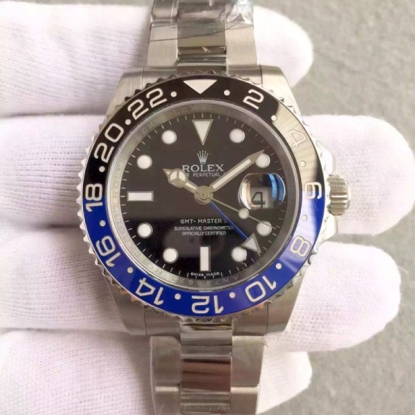 Replica Rolex GMT-Master II 116710BLNR Batman V7 Stainless Steel Black Dial Swiss 3186