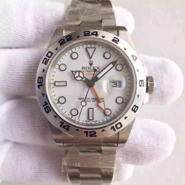 Replica Rolex Explorer II 216570 V6S Stainless Steel White Dial Swiss 3187