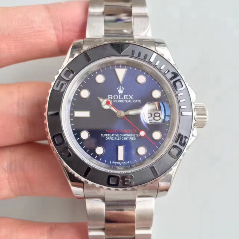 Replica Rolex Yacht-Master 40 116622 EW Stainless Steel Blue Dial Swiss 3135