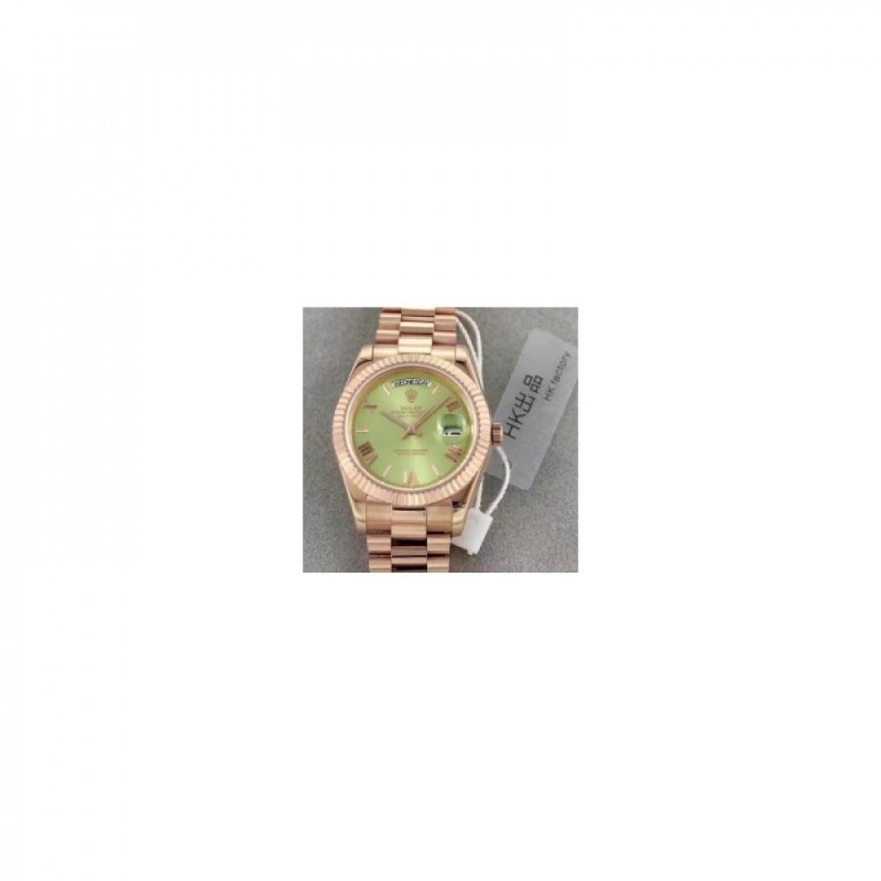 Replica Rolex Day-Date 40 228235 40MM HK Rose Gold Green Dial Swiss 3255