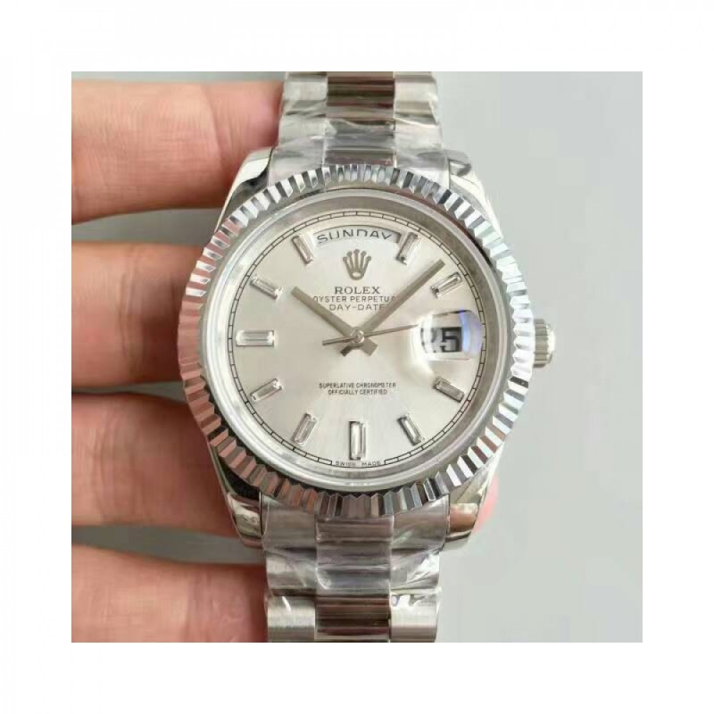 Replica Rolex Day-Date 40 228239 40MM KW Stainless Steel Sundust Dial Swiss 3255