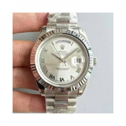 Replica Rolex Day-Date II 218239 41MM V6 Stainless Steel Sundust Dial Swiss 2836-2