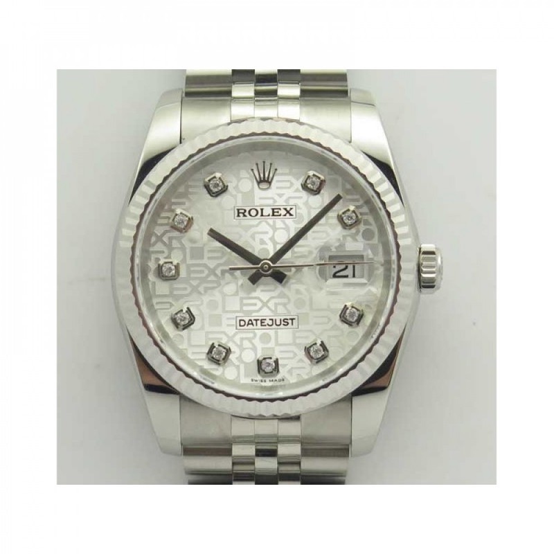 Replica Rolex Datejust 36MM 116234 DJ V2 Stainless Steel Silver Anniversary Jubilee Dial Swiss 3135