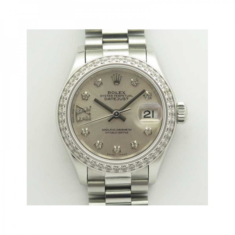 Replica Rolex Lady Datejust 28 279136RBR 28MM BP Stainless Steel & Diamonds Silver Dial Swiss 2671