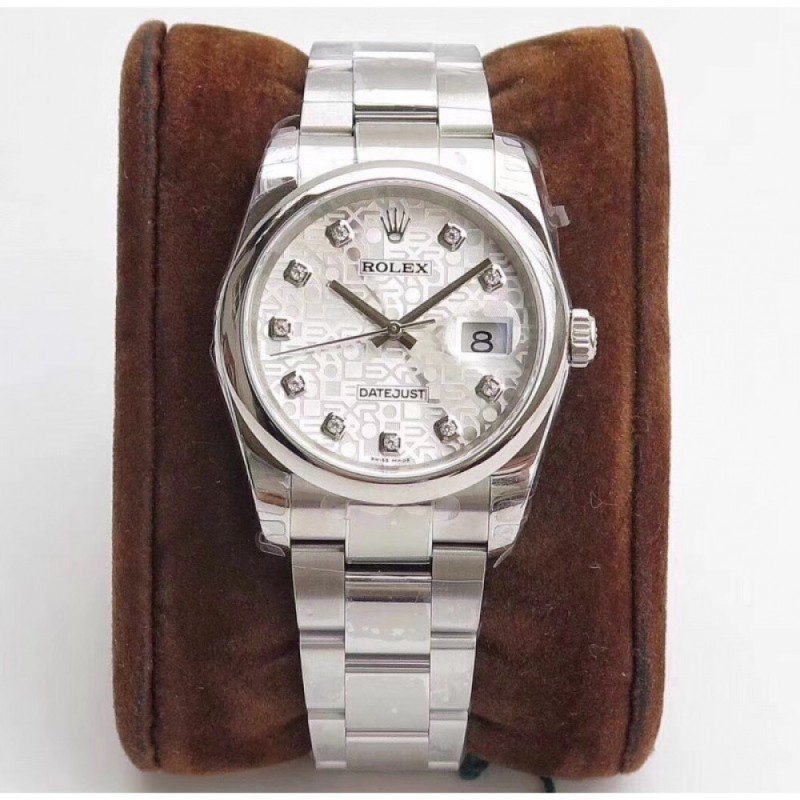 Replica Rolex Datejust 36MM 116234 DJ Stainless Steel 904L Silver Anniversary Jubilee Dial Swiss 3135