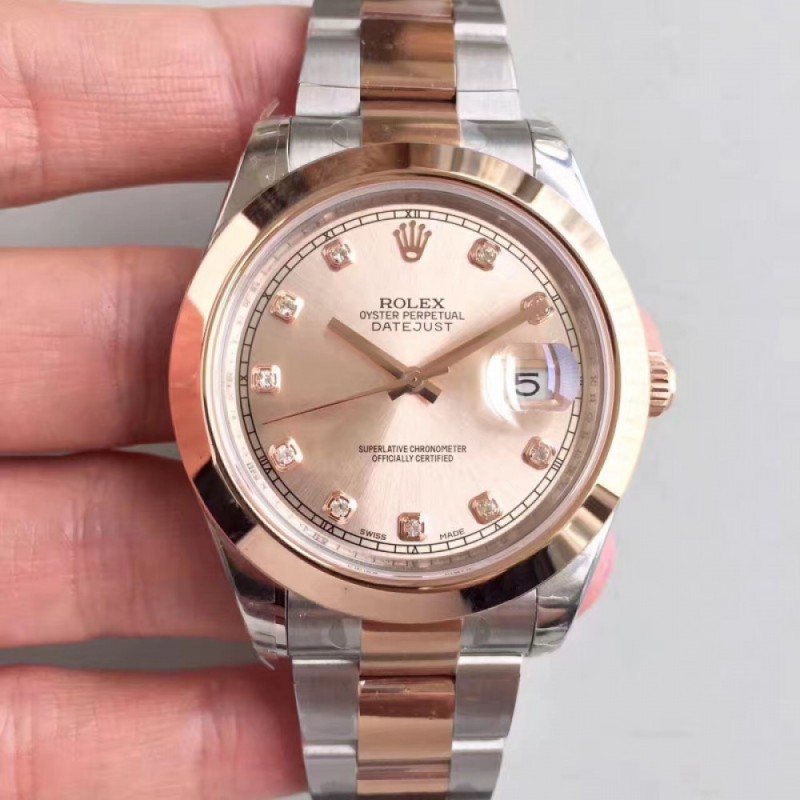 Replica Rolex Datejust II 116333 41MM EW Stainless Steel & Rose Gold Rose Gold Dial Swiss 3136