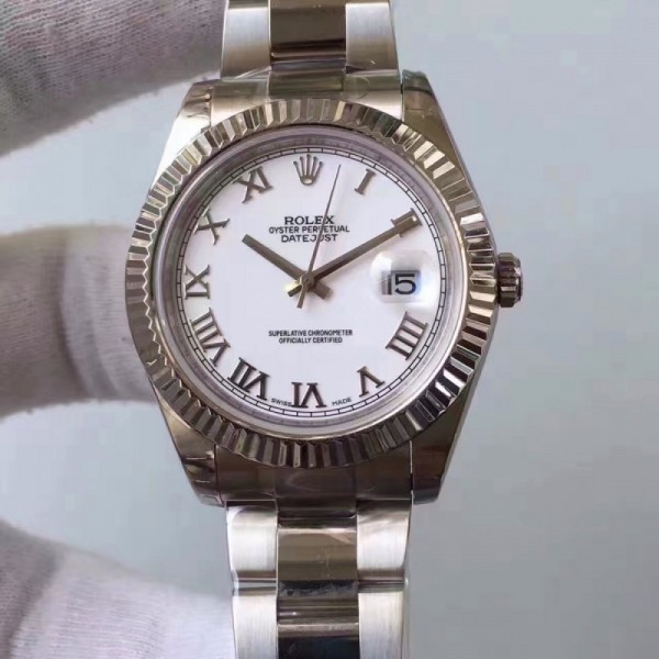 Replica Rolex Datejust II 116334 2018 41MM EW Stainless Steel White Dial Swiss 3136