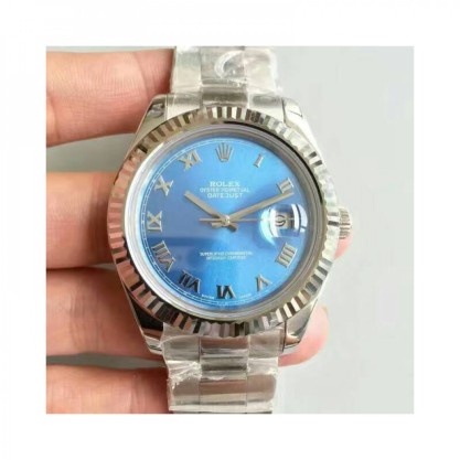 Replica Rolex Datejust II 116334 41MM NF Stainless Steel Blue Dial Swiss 2836-2