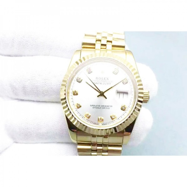 Replica Rolex Datejust 116238-0079 36MM Yellow Gold Rhodium Dial Swiss 2836-2