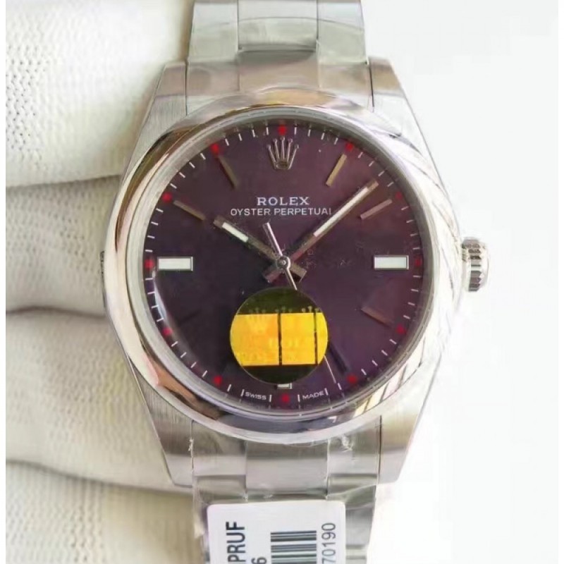 Replica Rolex Oyster Perpetual 39 114300 2018 UB Stainless Steel Red Dial Swiss 2836-2