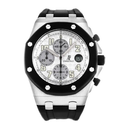 UK Best White Arabic Dial Replica Audemars Piguet Royal Oak Offshore 25940SK.OO.D002CA.02.-44 MM