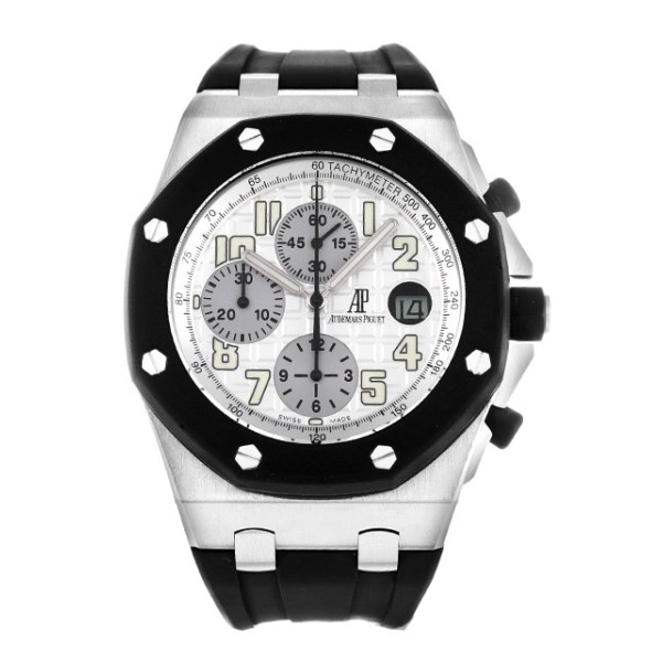 UK Best White Arabic Dial Replica Audemars Piguet Royal Oak Offshore 25940SK.OO.D002CA.02.-44 MM