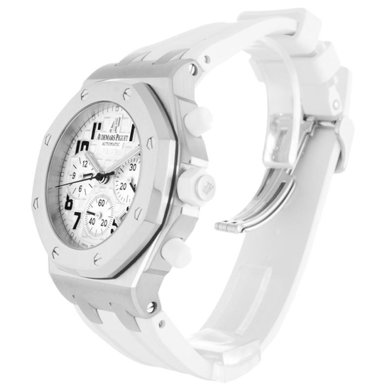 Best AAA  Silver Arabic 37 MM Women Replica Audemars Piguet Royal Oak Offshore 26283ST.OO.D010CA.01-37 MM