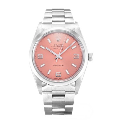 Best AAA Pink Quarter Arabic Dial Replica Rolex Air-King 14000-34 MM