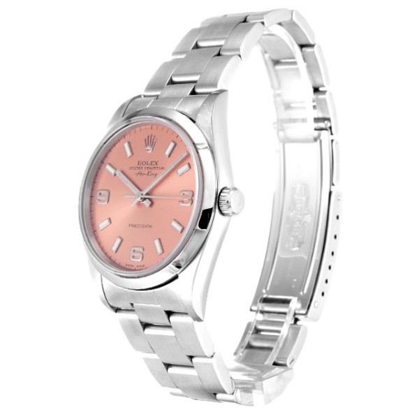 Best AAA Pink Quarter Arabic Dial Replica Rolex Air-King 14000-34 MM