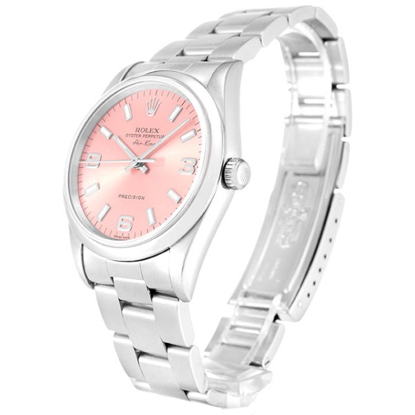 Best AAA Pink Quarter Arabic Dial Replica Rolex Air-King 14000-34 MM