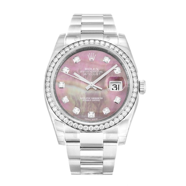 Best AAA Mother of Pearl - Black Diamond Dial  Replica Rolex Datejust 116244-36 MM