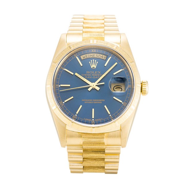 Best AAA Blue Dial 36 MM Women Replica Rolex Day-Date 18248-36 MM