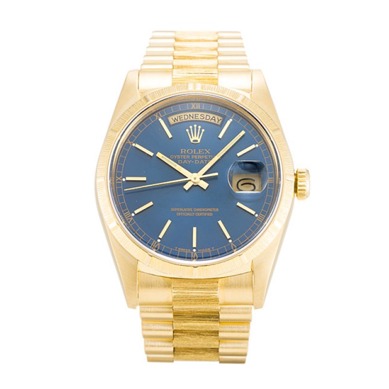 Best AAA Blue Dial 36 MM Women Replica Rolex Day-Date 18248-36 MM