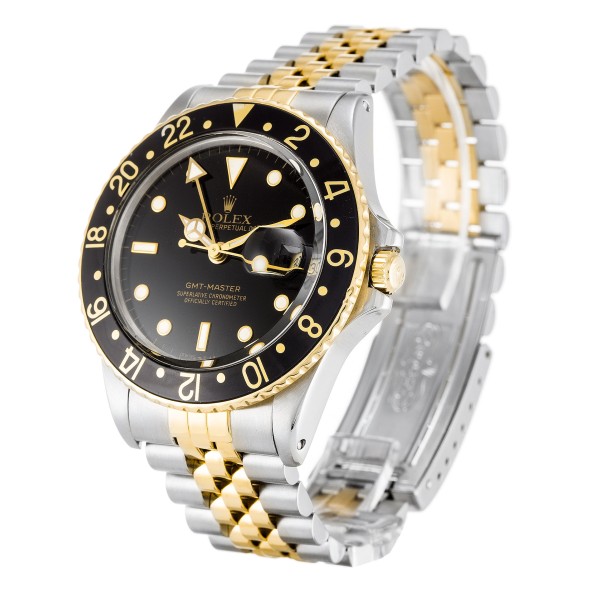 A+ UK Black Dial Replica Rolex GMT Master 16753-38 MM