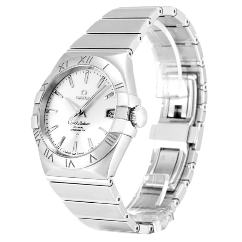 Best AAA Silver Baton Dial Replica Omega Constellation 123.10.38.21.02.001-38 MM