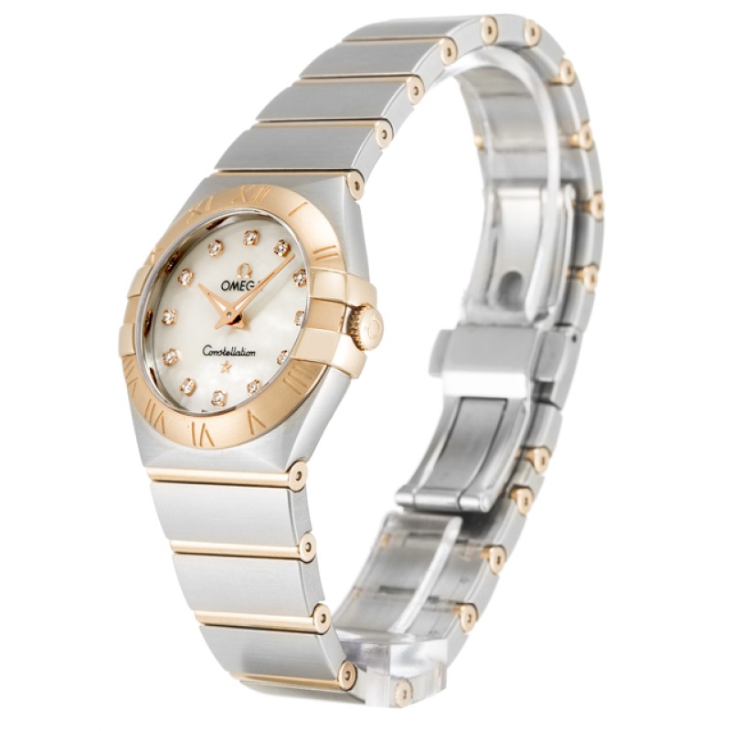 UK Best Mother of Pearl - White Diamon Dial Replica Omega Constellation Small 123.20.27.60.55.001-27 MM