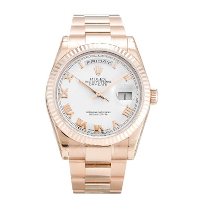 Best AAA White Roman Numeral Dial 36 MM Women Replica Rolex Day-Date 118235 F-36 MM