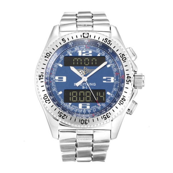 Best AAA Blue Quarter  Dial Arabic Replica Breitling B1 A68362-44 MM