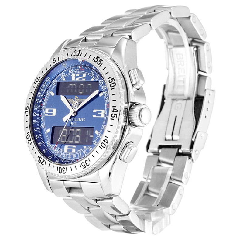 Best AAA Blue Quarter  Dial Arabic Replica Breitling B1 A68362-44 MM