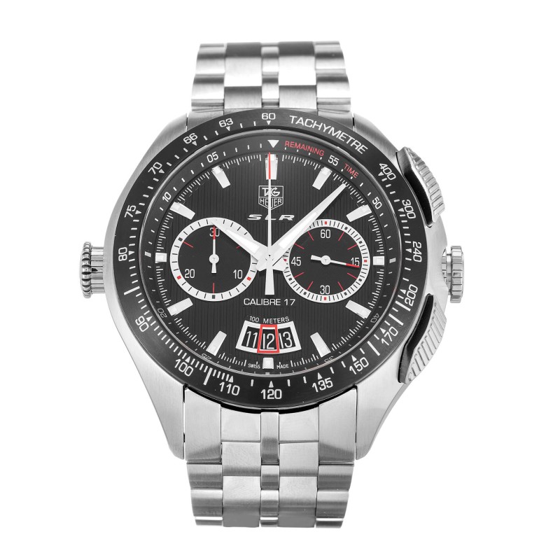 Best AAA Black Baton Dial Replica Tag Heuer SLR CAG2010.BA0254-47 MM