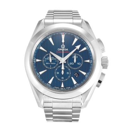 Best AAA Blue Baton Dial Replica Omega Olympic Aqua Terra 522.10.44.50.03.001-44 MM