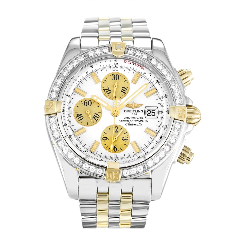 Best AAA Mother of Pearl - White Baton Dial Replica Breitling Chronomat Evolution B13356-43.7 MM