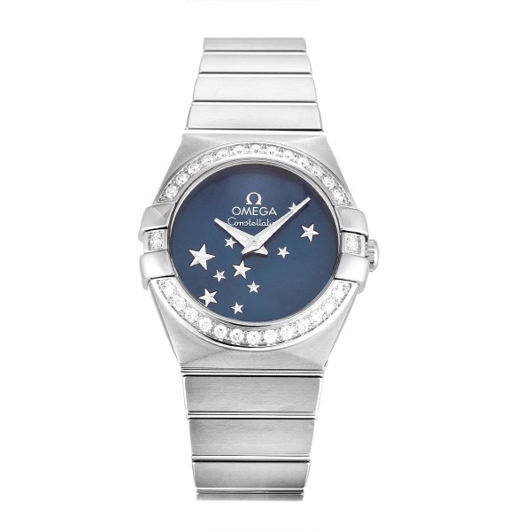 Best AAA Blue Dial Replica Omega Constellation Ladies 123.15.24.60.03.001-24 MM