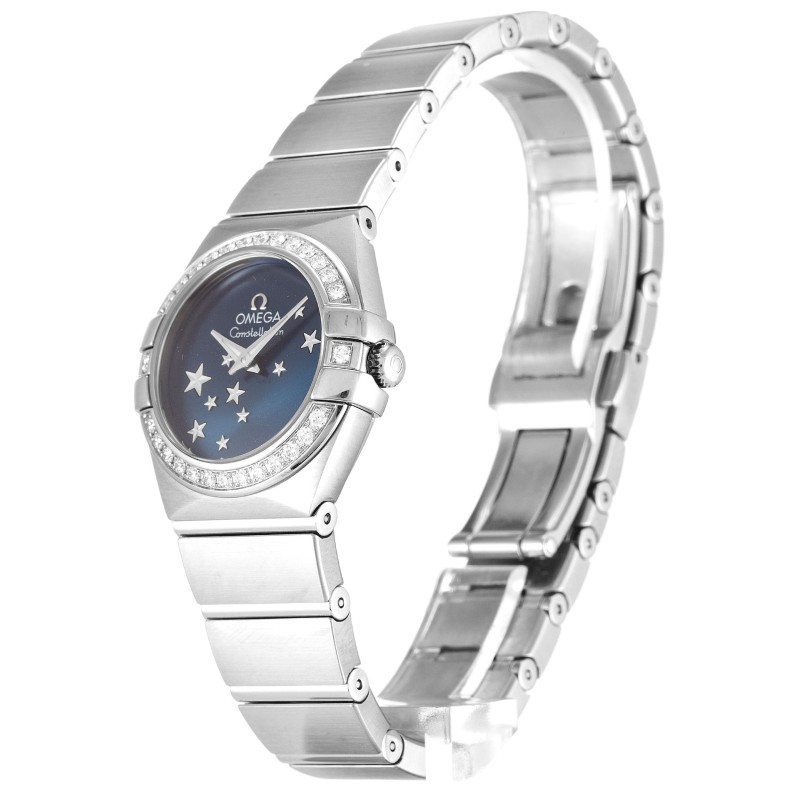 Best AAA Blue Dial Replica Omega Constellation Ladies 123.15.24.60.03.001-24 MM