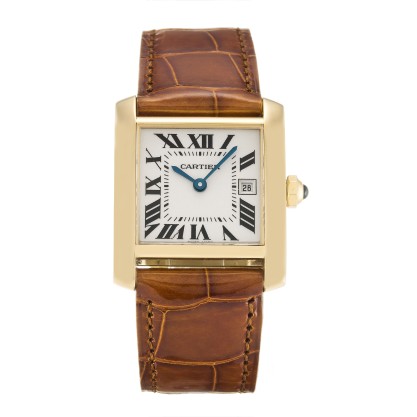 Best AAA Silver Roman Numeral Dial Replica Cartier Tank Francaise W5001456-29 MM