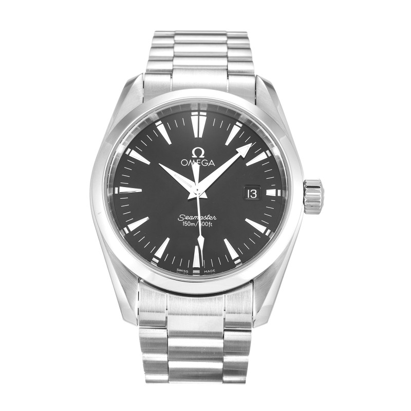 Best AAA Black Baton Dial Replica Omega Aqua Terra 150m Mid-Size 2518.50.00-36.2 MM