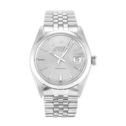 Best AAA Grey Baton Dial Women 34 MM Replica Rolex Air-King 5700-34 MM