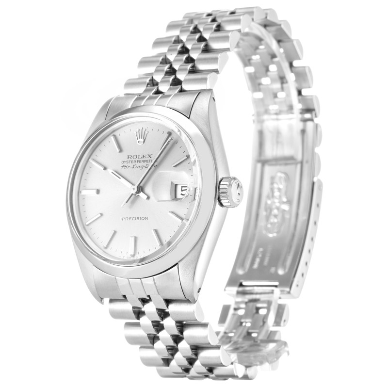 Best AAA Grey Baton Dial Women 34 MM Replica Rolex Air-King 5700-34 MM