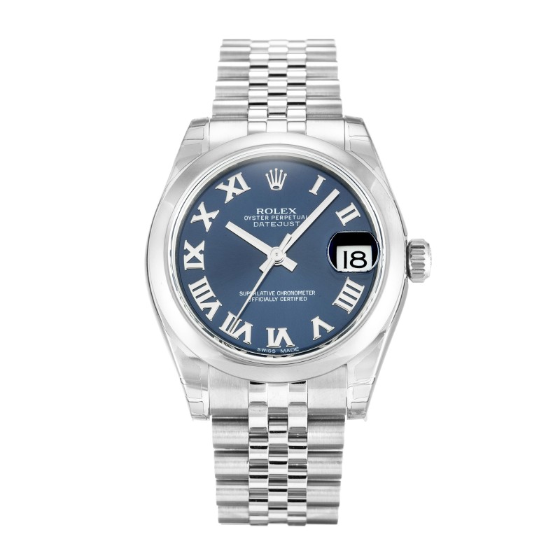 Best AAA Blue Roman Numeral Dial Replica Rolex Datejust Lady 178240-30 MM