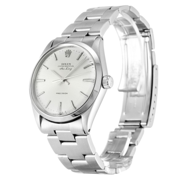 Best AAA Silver Baton Dial Replica Rolex Air-King 5500-34 MM