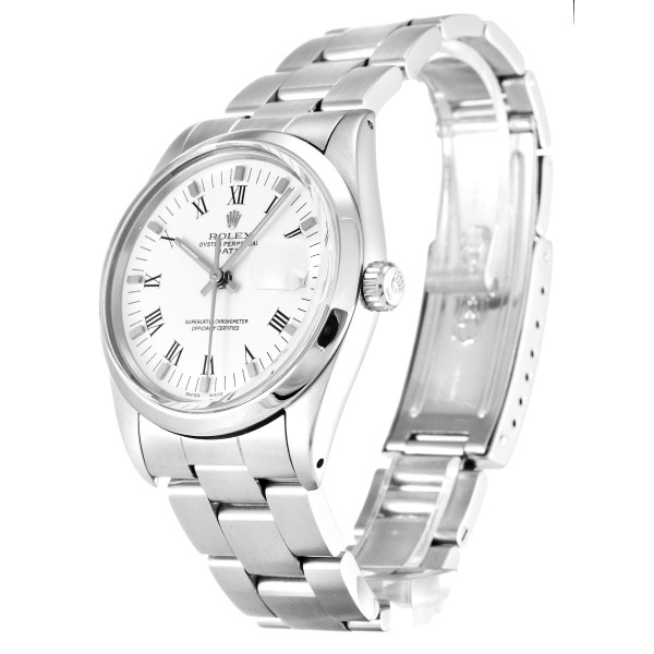 Best AAA White Roman Numeral Dial Replica Rolex Oyster Perpetual Date 15000-34 MM