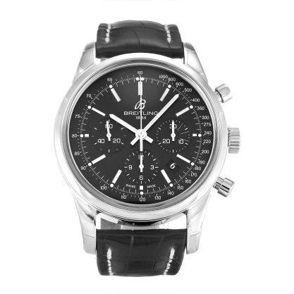 Best AAA Black Baton Dial Replica Breitling Transocean Chronograph AB0152-43 MM