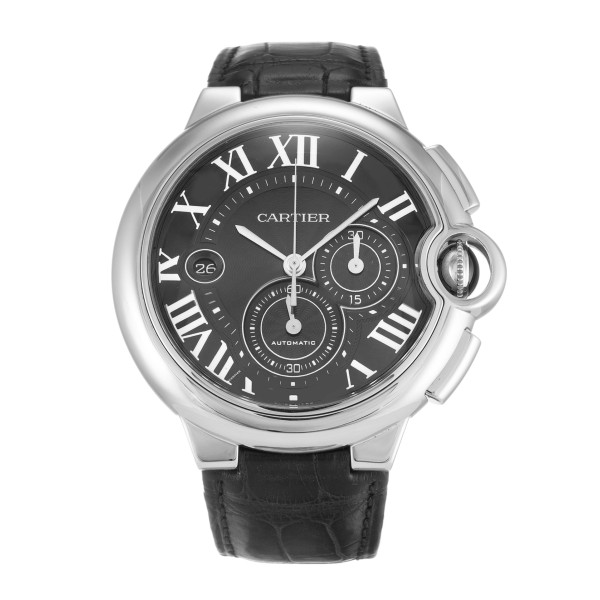 Best AAA Black Roman Numeral Dial Replica Cartier Ballon Bleu W6920052-47 MM