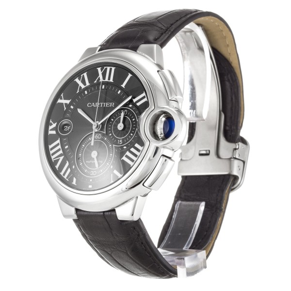 Best AAA Black Roman Numeral Dial Replica Cartier Ballon Bleu W6920052-47 MM