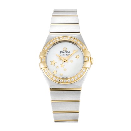 Best AAA Mother of Pearl - White Dial Replica Omega Constellation Ladies 123.25.24.60.05.001-24 MM