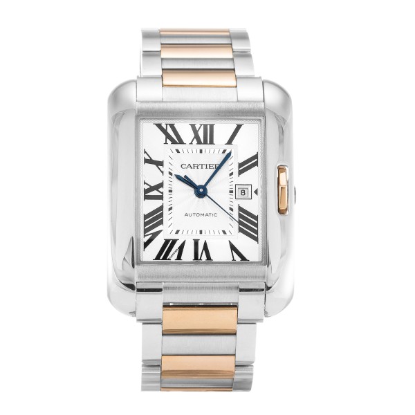 Best AAA Silver Roman Numeral Dial Replica Cartier Tank Anglaise W5310037-29.8 MM