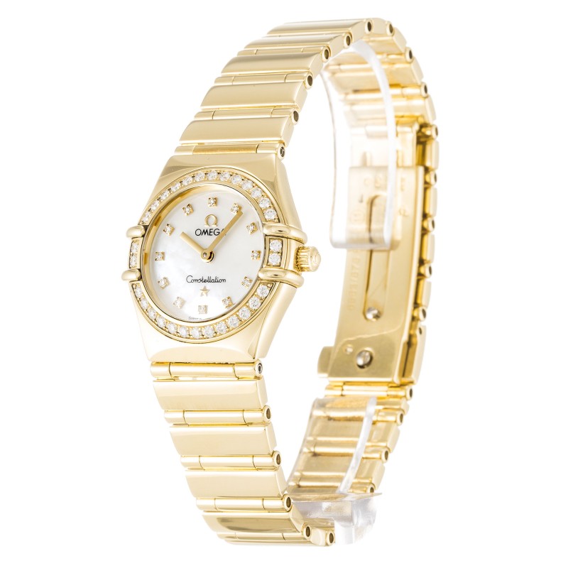 Best AAA Mother of Pearl - White Diamond Dial Replica Omega My Choice Mini 1164.75.00-22.5 MM